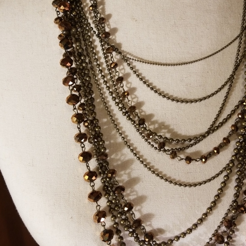 Brown Beaded Necklace - Picture 2 of 7